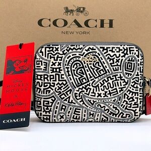 COACH Disney Mickey Mouse x Keith Haring Mini Leather Camera Bag